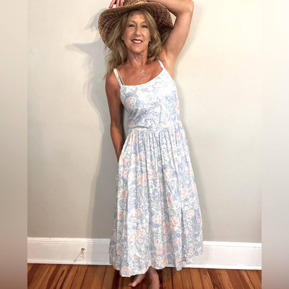 Vintage Floral Midi Sundress
